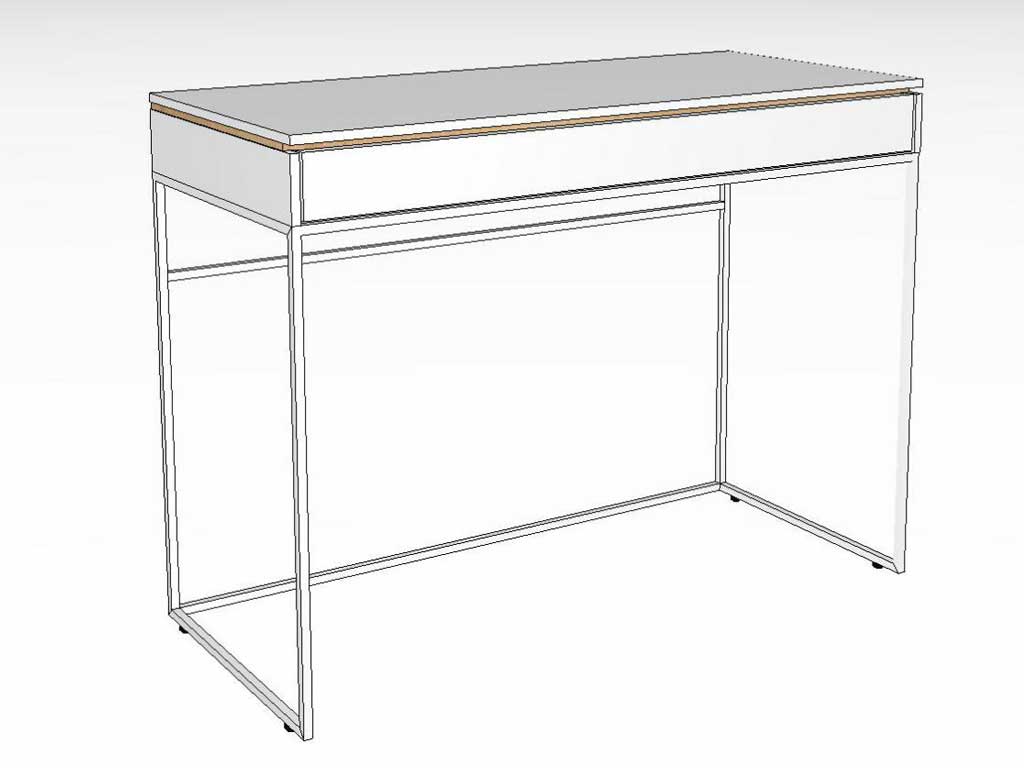 hülsta. Amana | Frisier-/Schreibtisch | B: 100 cm | Lack reinweiß