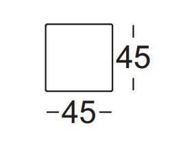 Illustration eines Kissens mit Maßangaben und Artikelbezeichnung vor weißem Hintergrund