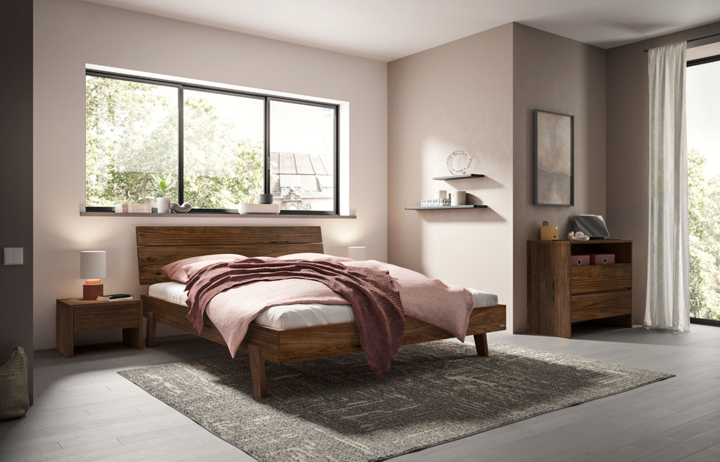 Hasena -  Trento Bett Imperia | Rahmen Trento 16 | Kopfteil Lino | Füße Getano | konfigurierbar