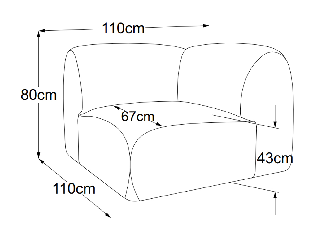 designwerk Globe - Ecke | B: 110 cm | D074519