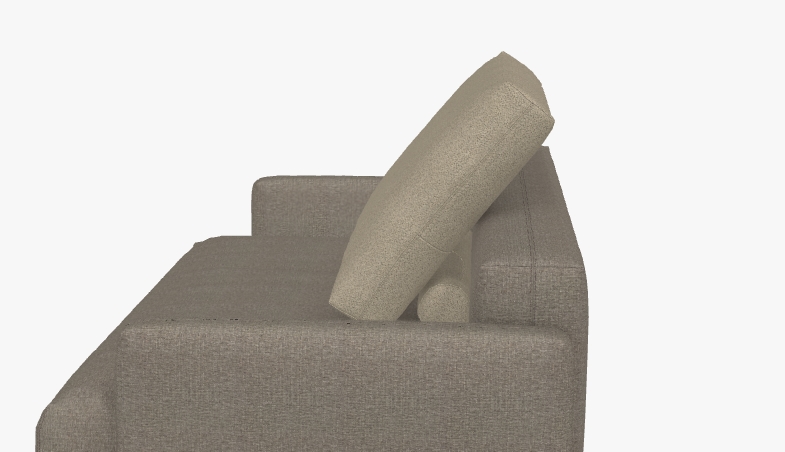 braunes sofa mit rückenkissen mit rolle rolf benz nuvola 