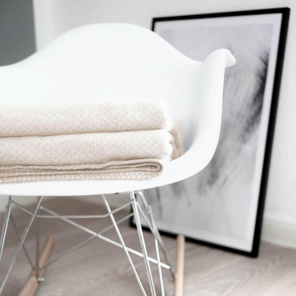 RIEMA. EMMA – Wohndecke, Bio-Baumwolle - meliert | 150 x 200 cm | sand