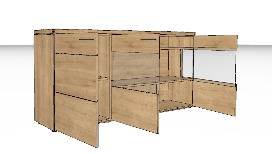 Wöstmann WM 2520 - Sideboard | Type 2823/2824 | B: 181,9 cm | Wildeiche massiv