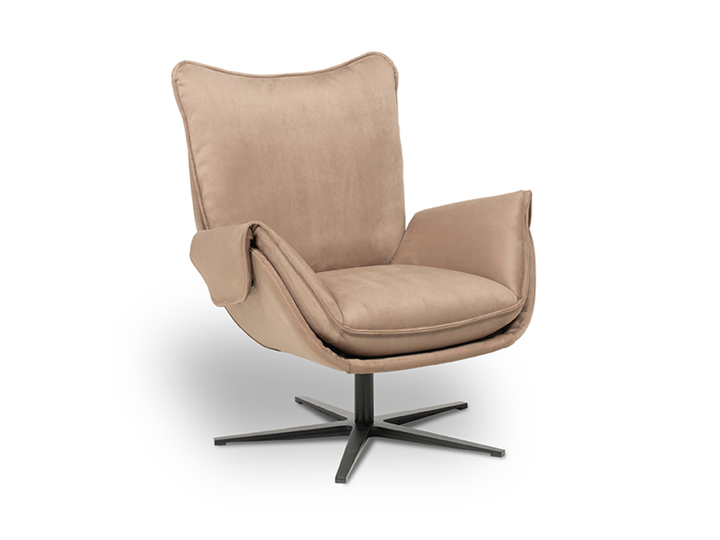 designwerk Eden - Sessel Polstersessel in hellbraunem Stoffbezug