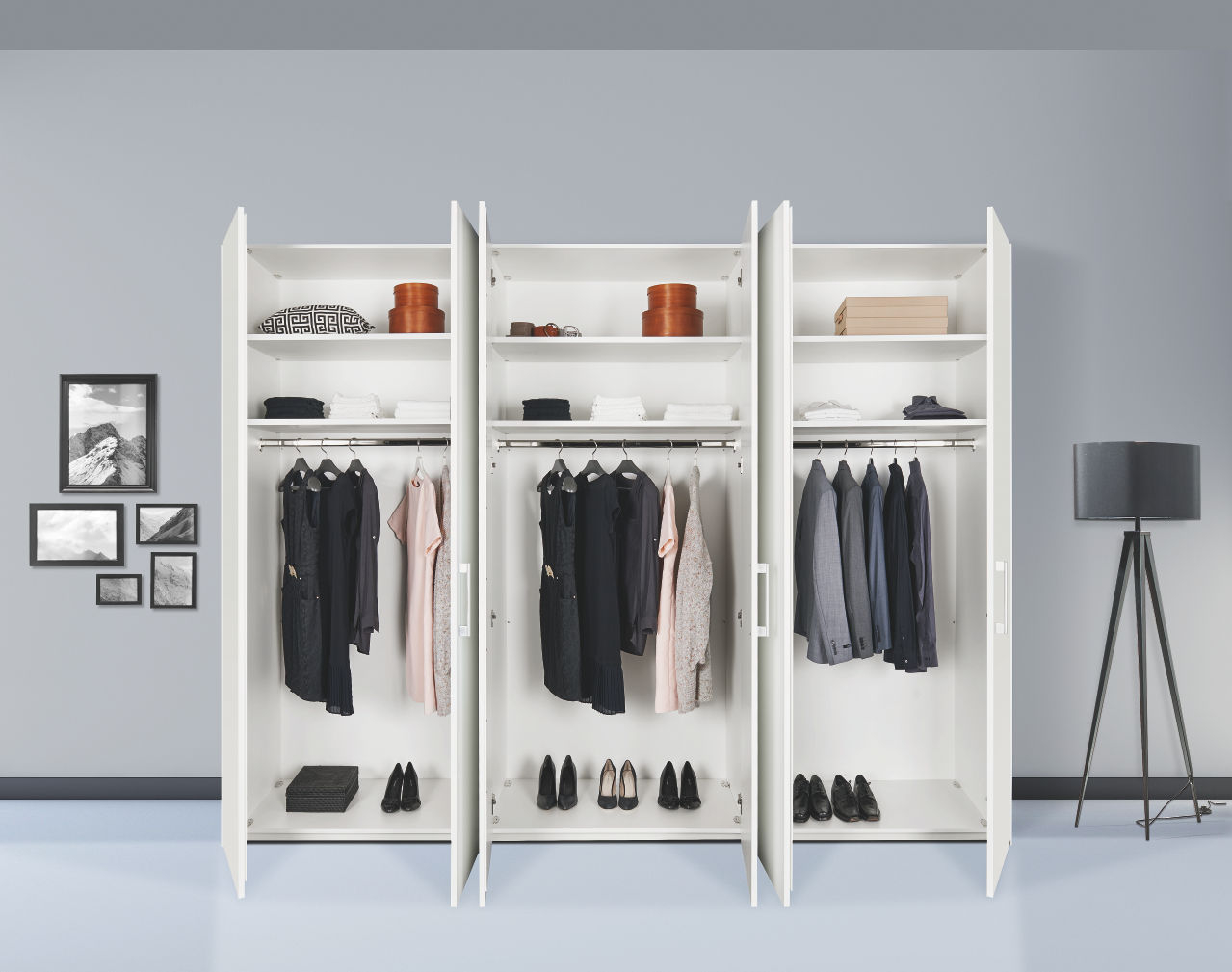 hülsta. Solo | 6 türiger Kleiderschrank | B: 302 cm