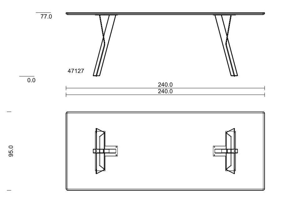 Type 47127 | L: 240,0 cm, Breite: 95,0 cm