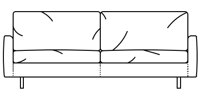 F.134.SOB222 freistil Rolf Benz 134 - Sofabank | B: 222  cm | SOB 134/222
