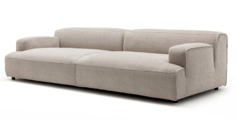 modernes graues Loungesofa vor weißem Hintergrund