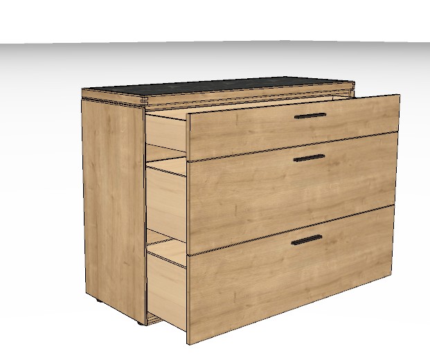 Wöstmann WM 2520 - Sideboard | Type 2252 | B: 121,9  cm | Wildeiche massiv, Keramik