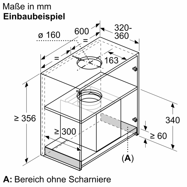 Siemens powerLine LJ67BAM60 iQ500 Integrierte Designer Abzugshaube 60 cm Klarglas schwarz bedruckt