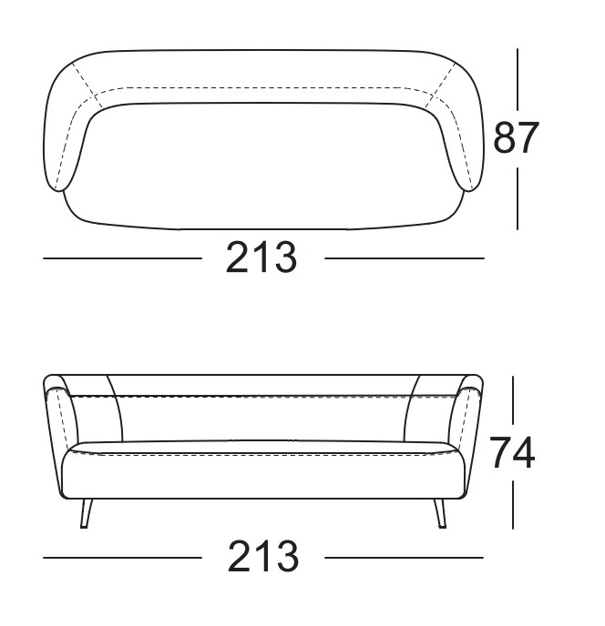 213 cm | Sitzbreite: 168 cm