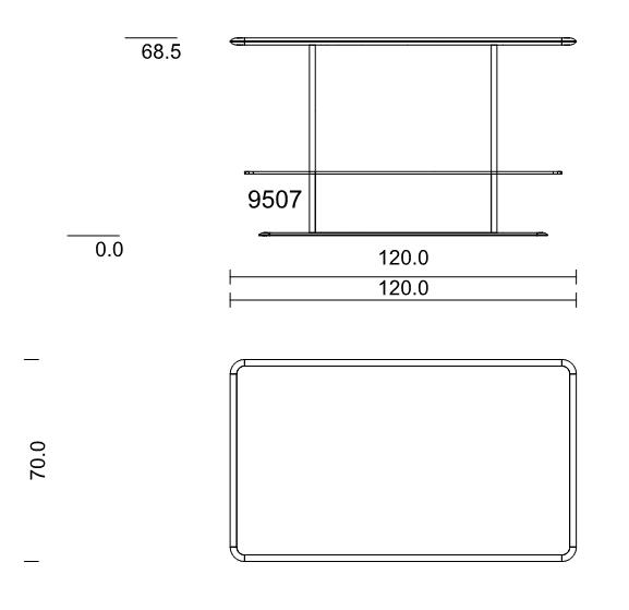 Wöstmann. Aurum | Couchtisch | Type 9507 | B: 120 cm