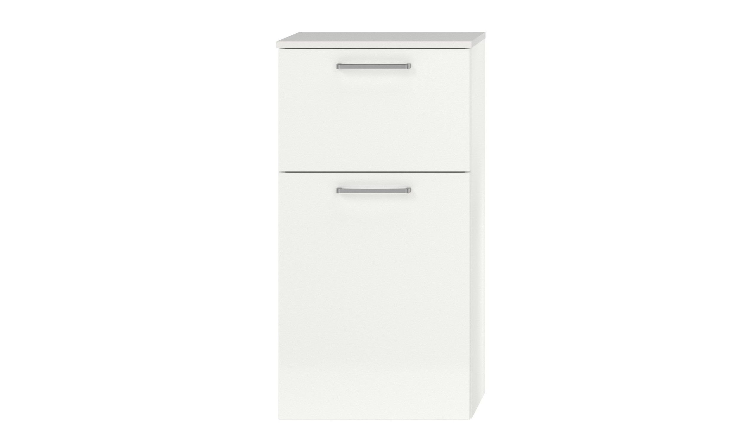 Badschrank weiß mit Tür und Schublade nobilia