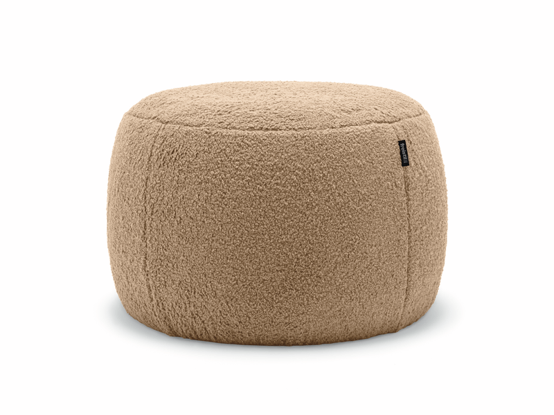 freistil Rolf Benz 173 - Hocker rund | Teddy Edition | 6533 braunbeige Beiger, runder Polsterhocker mit strukturierter Oberfläche, ideal für modernes Wohnambiente