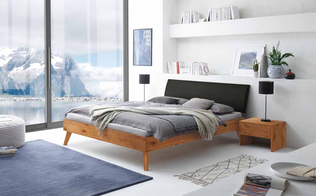 Hasena Trento Bettgestell Caprile | Wildeiche natur, geölt