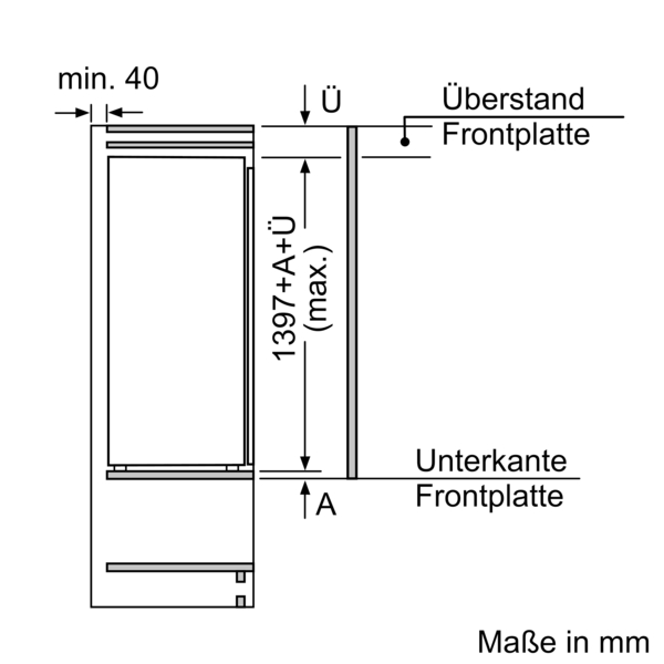 Siemens studioLine KI51FSDD0 iQ700 Einbau-Kühlschrank | 140 x 56 cm