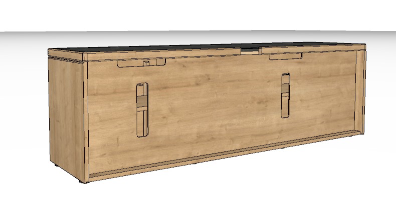 Wöstmann WM 2520 - Lowboard | Type 1852 | B: 181,9 cm | Wildeiche massiv, Keramik