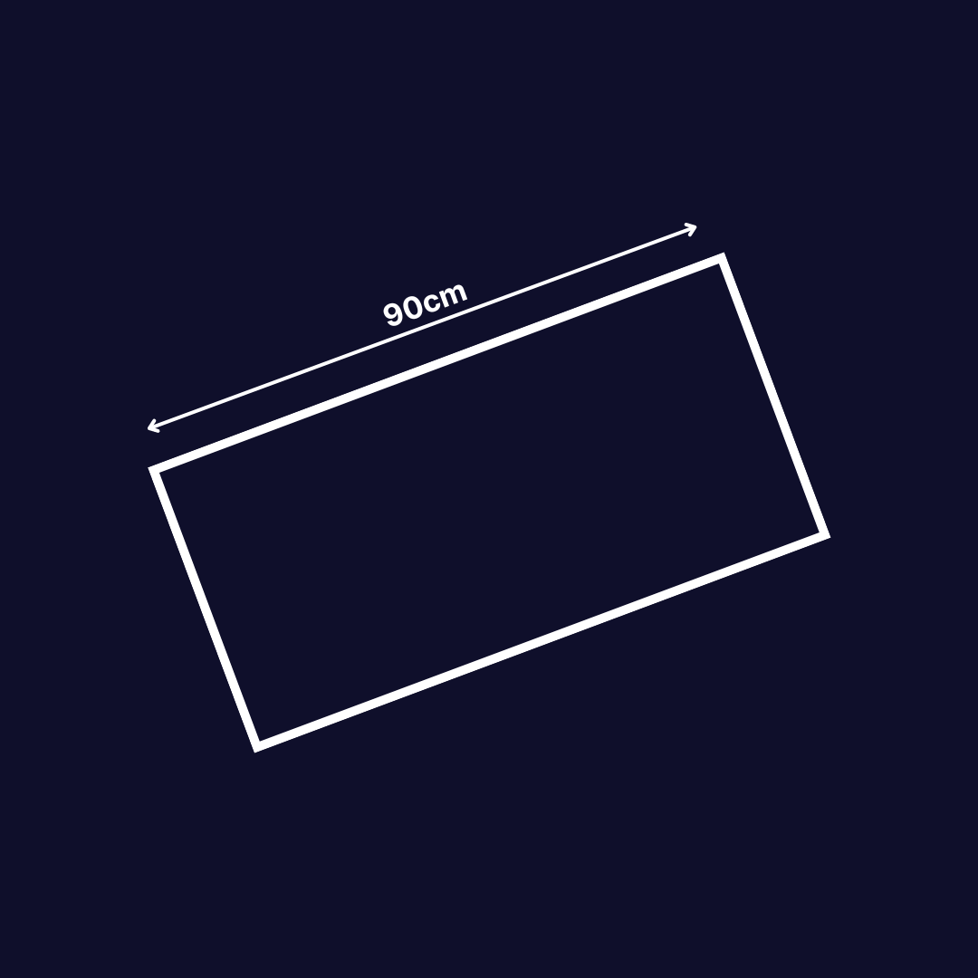 Diagramm mit einer Seitenlänge von 90 cm