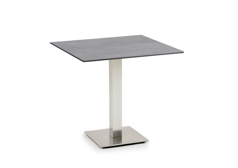 Niehoff Garden. Bistro | G513 | Tisch, quadratisch | 81 x 81 cm | Edelstahl /HPL Beton