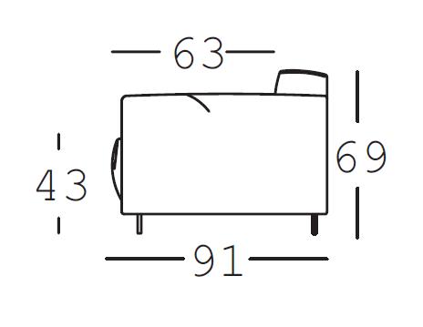 Normaltiefes Modell | 91 cm