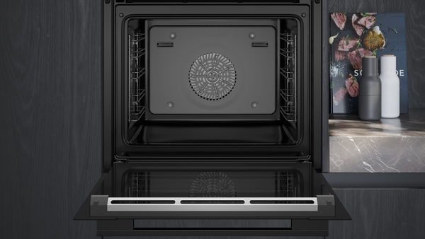 Siemens powerLine HR736G1B1 iQ700 Einbau-Backofen mit Dampfunterstützung 60 x 60 cm Schwarz, Edelstahl