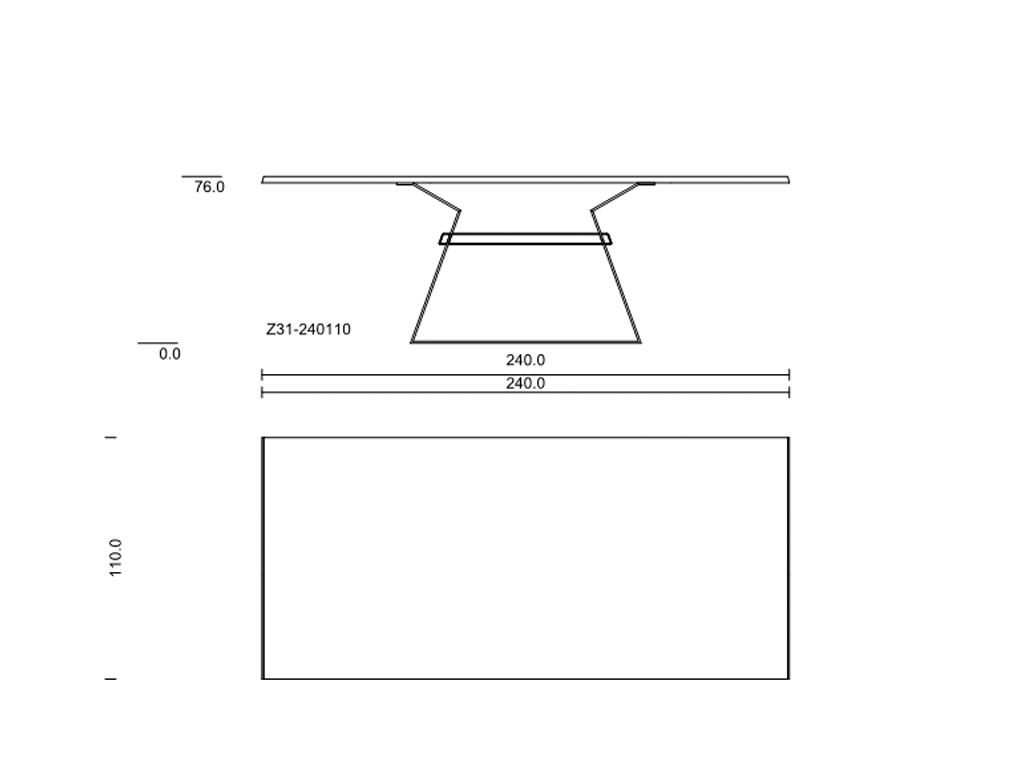 L x B 240,0 x 110,0 cm