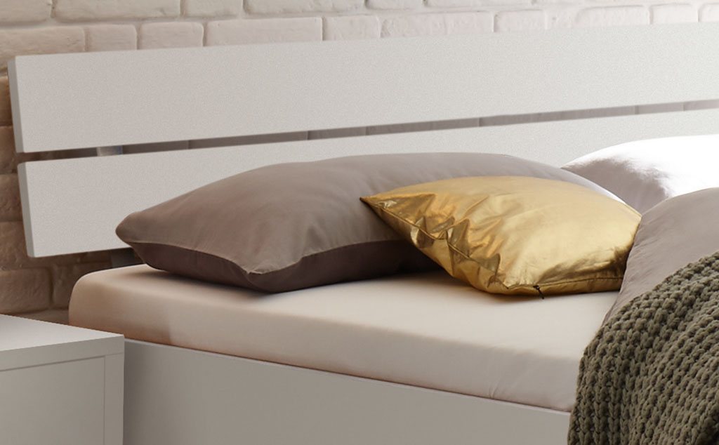 Hasena - Trento Bett Ortona | Rahmen Trento 16 | Kopfteil Lino | Füße Nelo | konfigurierbar