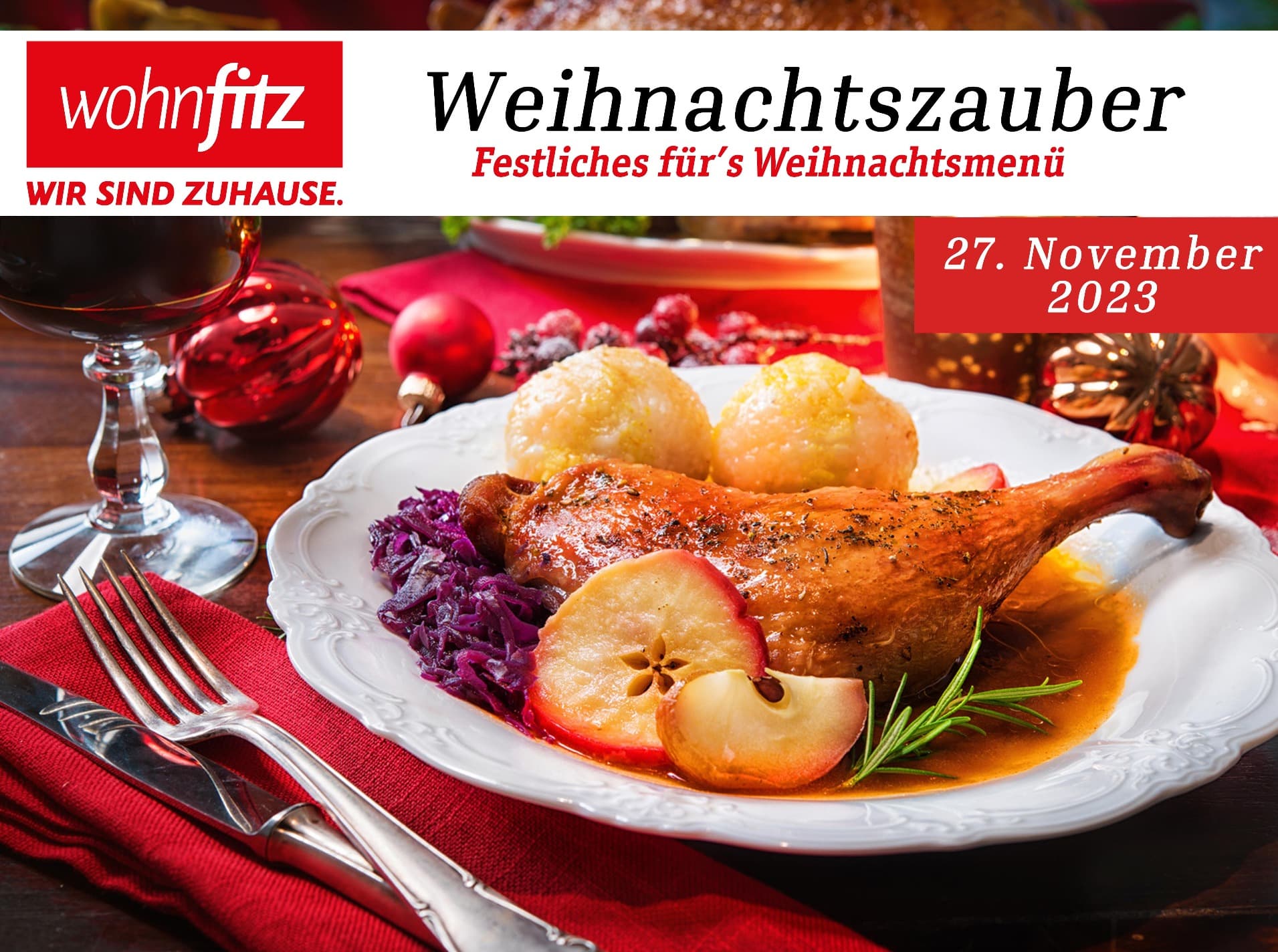 wohnfitz Kochworkshop -  Weihnachtszauber am 27.11.2023 