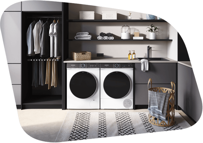 Moderner & gepflegter Abstellraum mit Siemens Waschmaschine & Wäschetrockner!