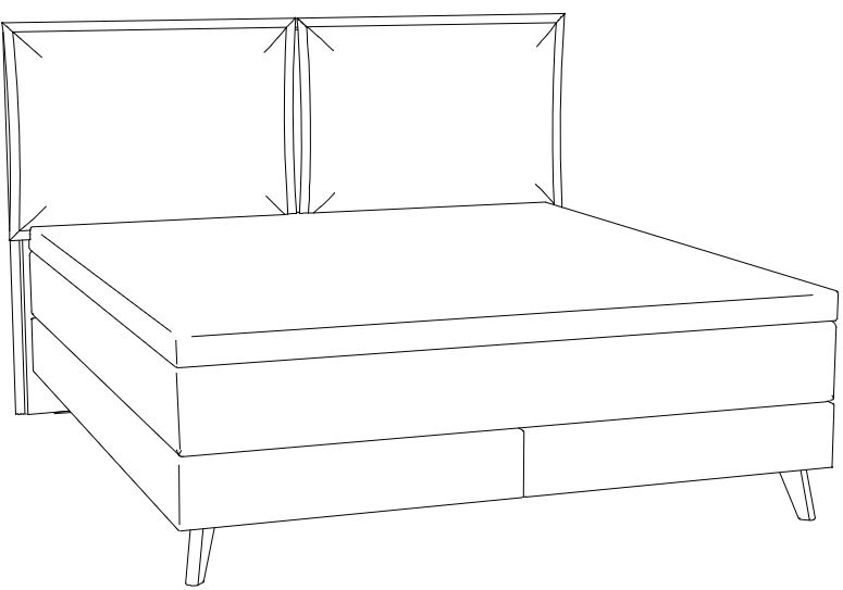 HA.BP.7355 Hasena -  Boxspring PRONTO Ricarda | inkl. Matratze und Topper | versch. Größen & Farben konfigurierbar