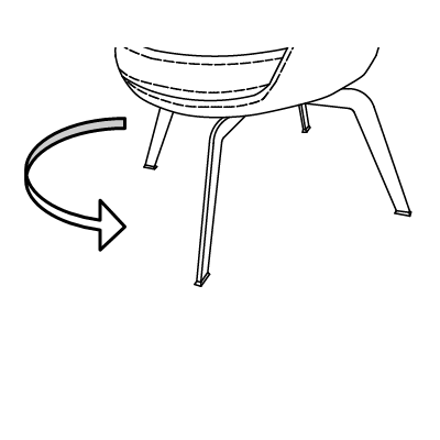 Vierfuß Metall drehbar