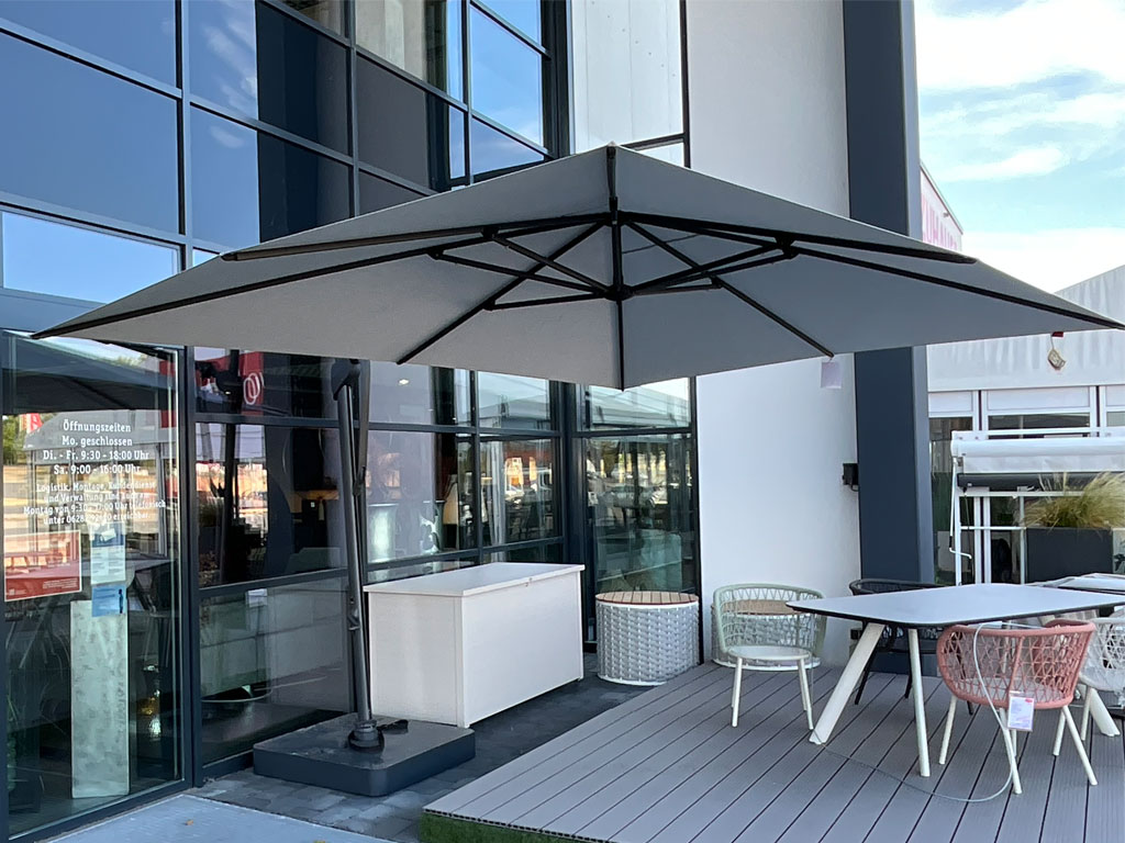 Glatz SOMBRANO S+ + Zubehörteile | Sonnenschirm mit Rollsockel