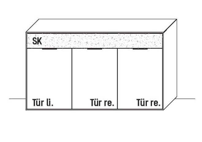2550ASB | Front Holz / Steinfurnier-Akzent inkl. Beleuchtung