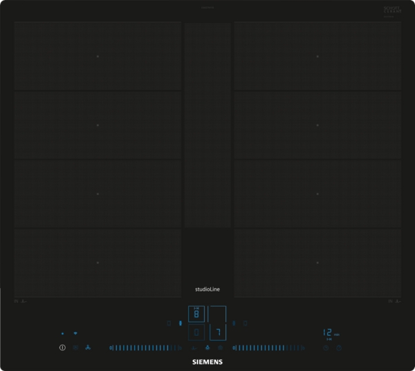 Siemens studioLine EX607NYV6E iQ700 Induktionskochfeld 60 cm Schwarz, flächenbündig (integriert)
