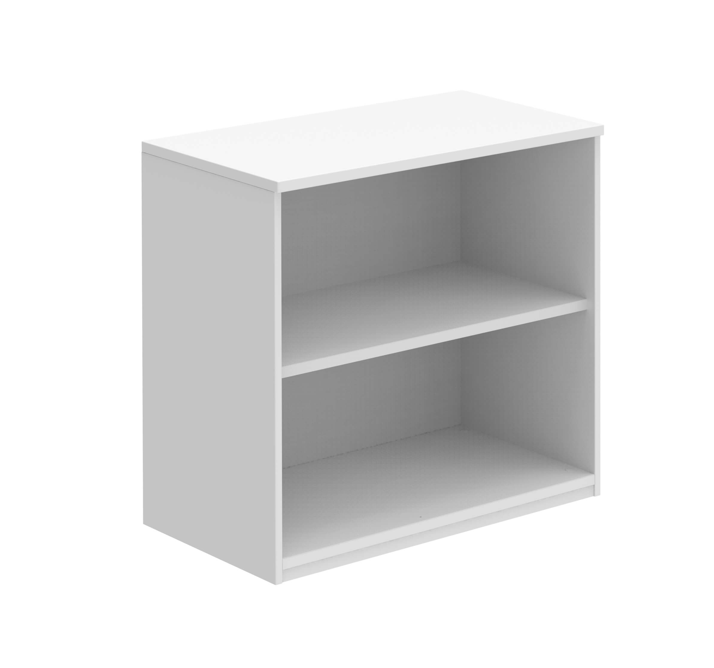 Röhr Bush. techno - offenes Regal | B: 80,0 cm | weiß Ein weißes Regal mit zwei Regalböden