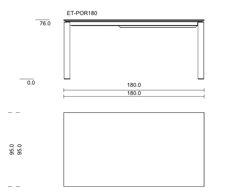 40051 | ET-POR180: 1800 mm lang 
