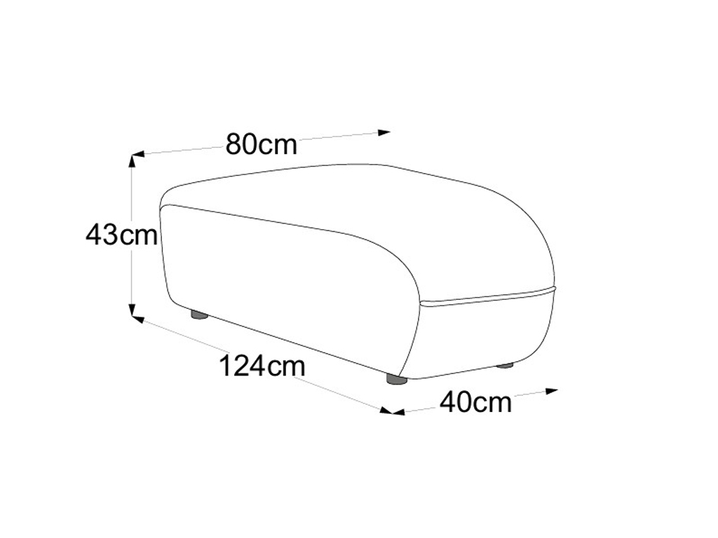 designwerk Fluffy - Trapezelement | B: 80 cm | ohne Funktion | D073523