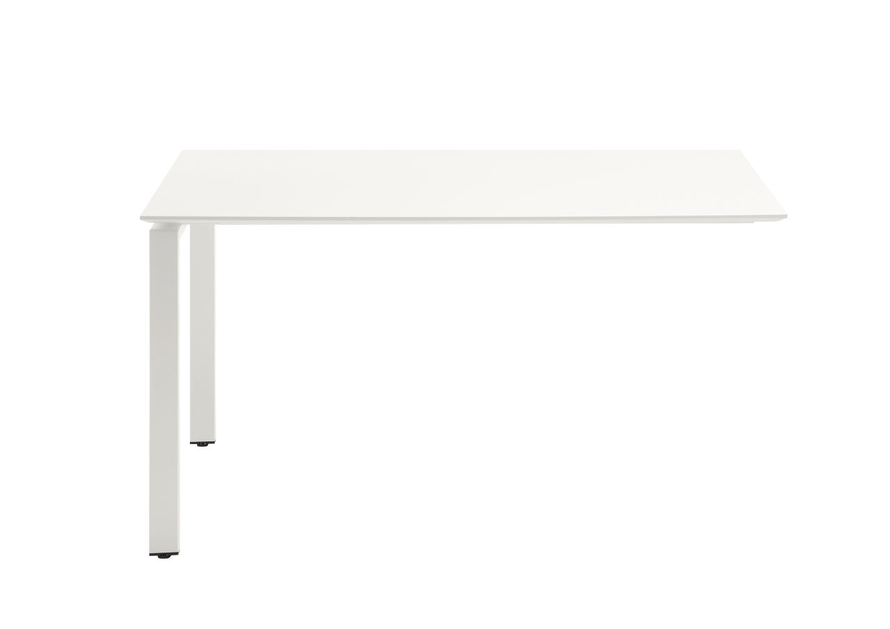 now! by hülsta. easy | Tisch mit einseitigem Gestell | Lack-reinweiß | B: 123 cm | 41283