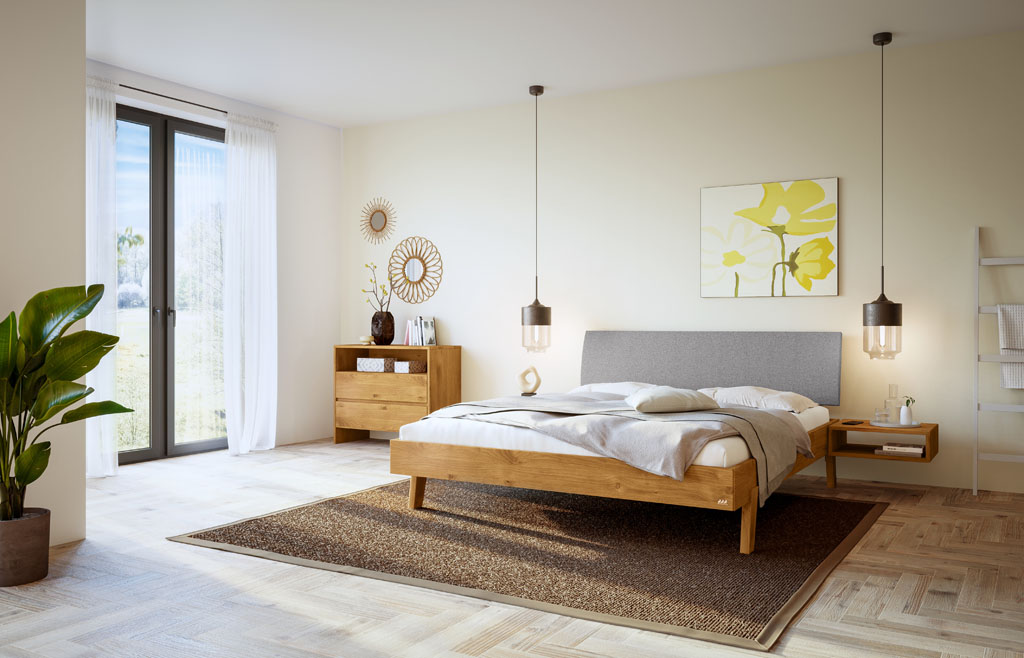 Hasena - Trento Bett Lorenzo | Rahmen Trento 16 | Kopfteil Lecco | Füße Getano | konfigurierbar
