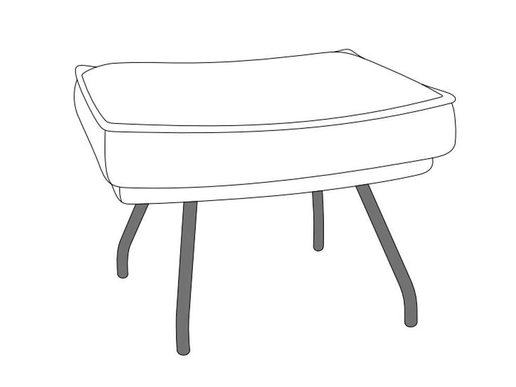 X - 4-Fuss-Gestell schwarz matt