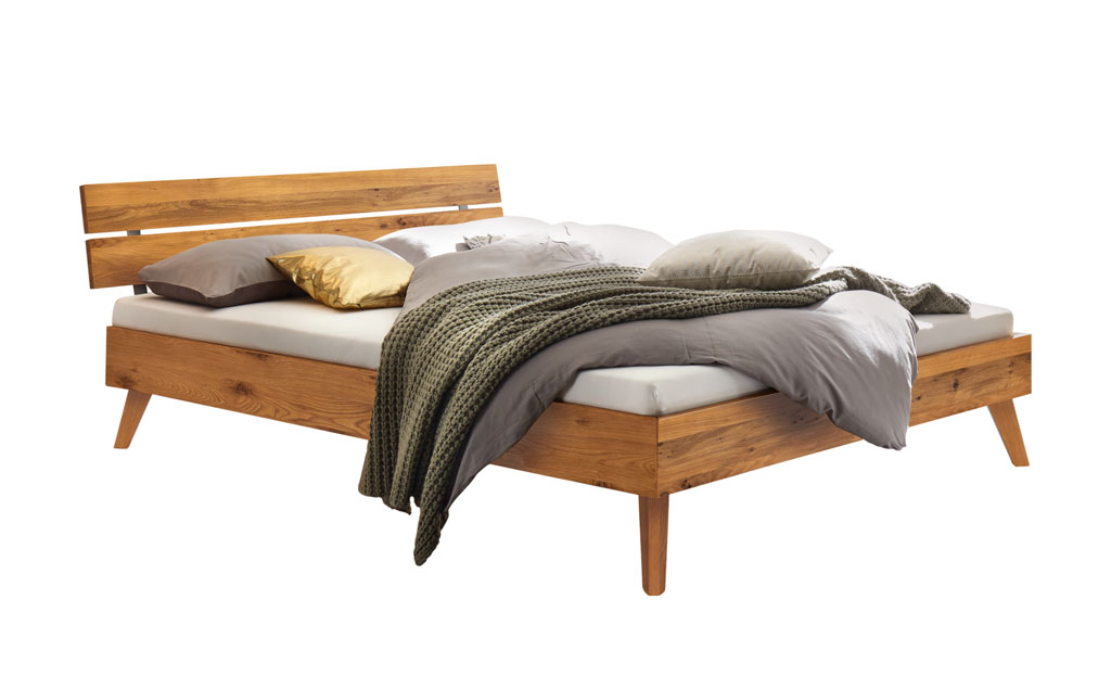 Hasena - Trento Bett Ortona | Rahmen Trento 16 | Kopfteil Lino | Füße Nelo | konfigurierbar