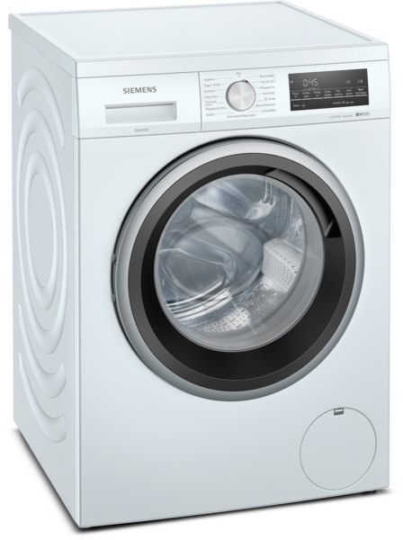 Siemens - Waschmaschine iQ500 | unterbaufähig | Frontlader 8 kg | 1400 U/min. | WU14UT70 Weiße Siemens Waschmaschine mit großer Fronttür und digitalem Display