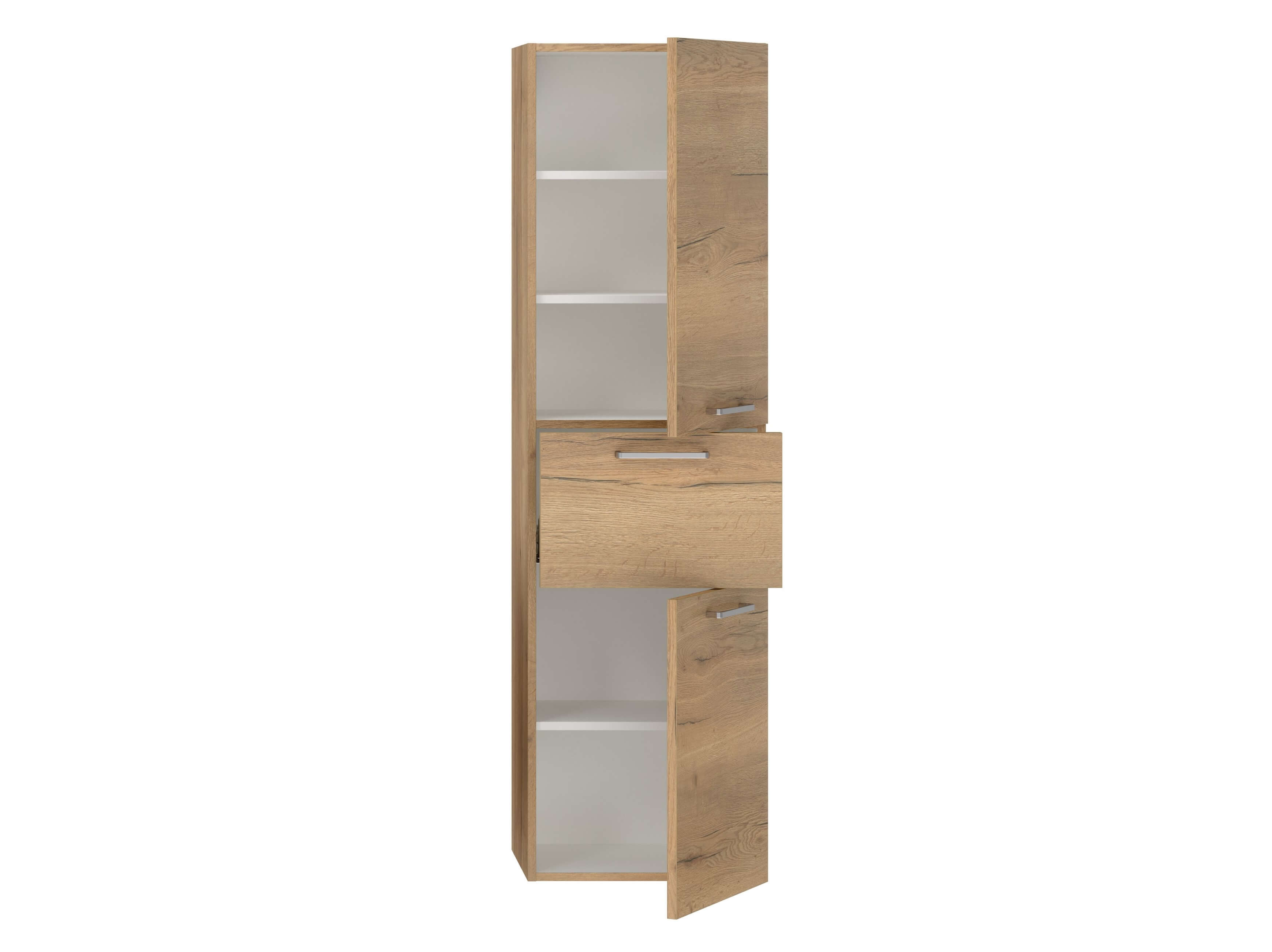 badschrank eiche nachbildung braun zwei türen eine schublade mit metallgriff nobilia
