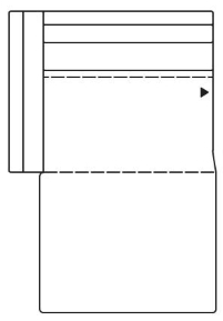 Illustration eines Sofaelements vor weißem Hintergrund freistil Rolf Benz 170