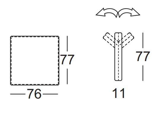 Illustration eines Kissens mit Maßangabe vor weißem Hintergrund