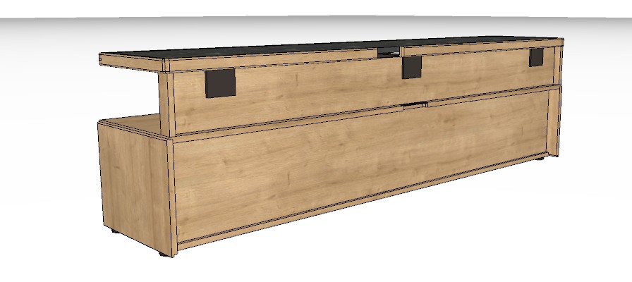 Wöstmann WM 2520 - Lowboard | Type 1151 | B: 211,9 cm | Wildeiche massiv, Keramik