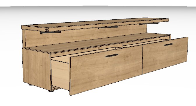 Wöstmann WM 2520 - Lowboard | Type 1161 | B: 211,9 cm | Wildeiche massiv