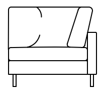 F.134.EPT98 freistil Rolf Benz 134 - Eckpolsterteil | B: 98  cm | EPT 134/98