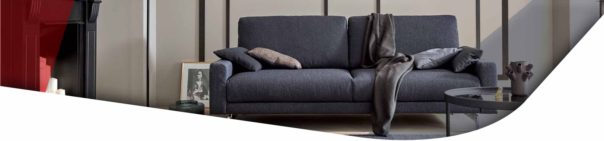 dunkelgraues creation Sofa von Rolf Benz 450