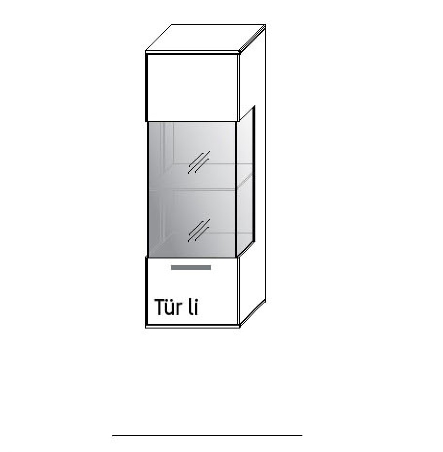 Illustration eines Hängeschrankes vor weißem Hintergrund